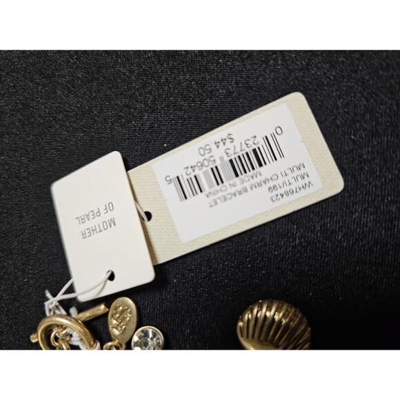 Tommy Bahama Gold Tone Charm Bracelet with Pineapple & Shells - Picture 6 of 6